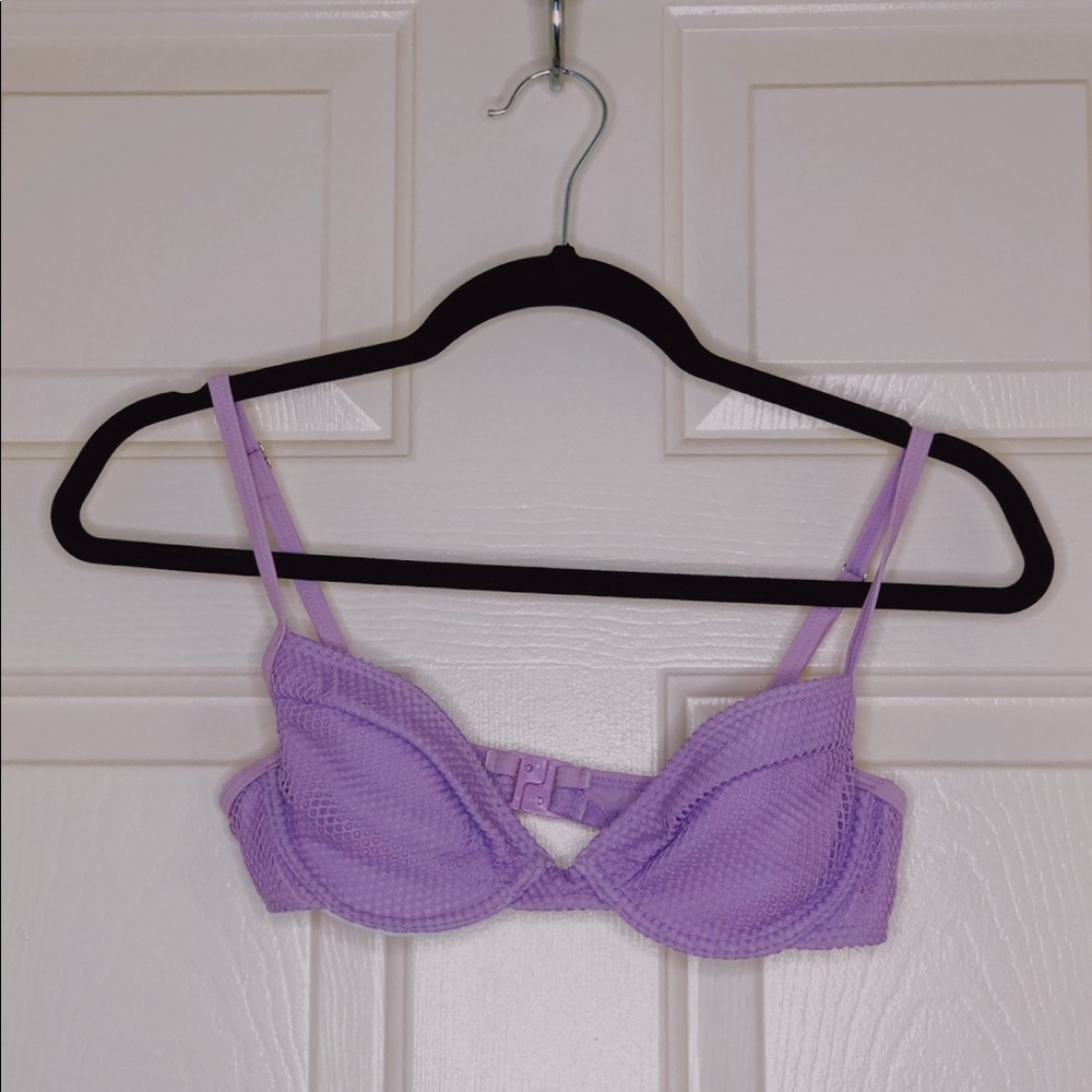 purple bikini top